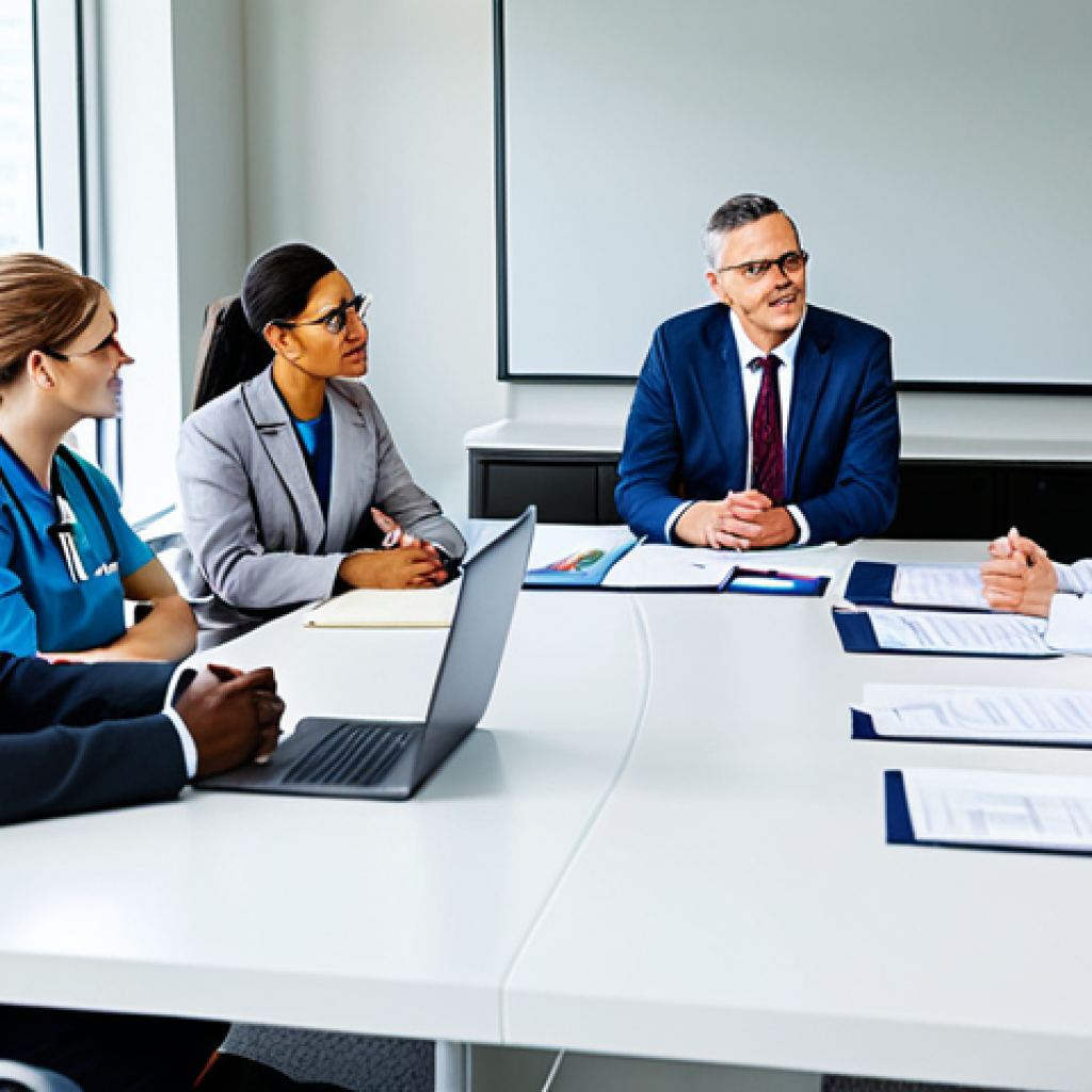 Healthcare Policy Discussion**

"A diverse group of professionals (doctors, policymakers, and community members) engaged in a respectful discussion about improving healthcare access, sitting around a conference table in a brightly lit, modern office. Everyone is fully clothed in professional business attire, appropriate content, safe for work, perfect anatomy, natural proportions, professional environment, modest."

**