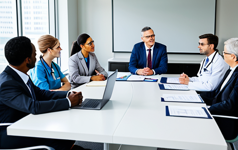 Healthcare Policy Discussion**

"A diverse group of professionals (doctors, policymakers, and community members) engaged in a respectful discussion about improving healthcare access, sitting around a conference table in a brightly lit, modern office. Everyone is fully clothed in professional business attire, appropriate content, safe for work, perfect anatomy, natural proportions, professional environment, modest."

**