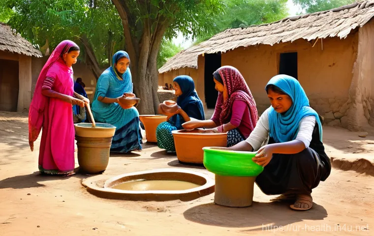 보건학과 WHO - **Prompt:** An interior shot of a modern, yet culturally warm and inviting South Asian home. An adul...