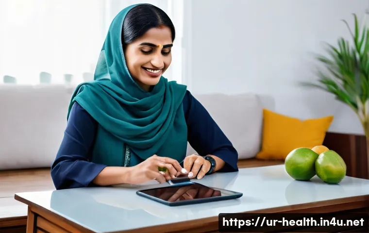 보건학과 의료 서비스 제공 - **Digital Health and Remote Care in a South Asian Home Setting**
    "A cheerful South Asian woman, ...